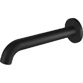 Regn Losse Wand Uitloop 18cm Mat Zwart - Messing - Kranen, Badkranen, Baduitlopen - 8720297691812