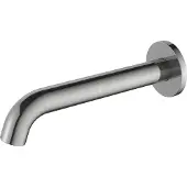 Regn Losse Wand Uitloop 18cm Geborsteld Nikkel PVD - Messing - Kranen, Badkranen, Baduitlopen - 8720297691829