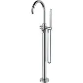 Regn Vrijstaande Badkraan - Chroom - Messing - Kranen, Badkranen, Vrijstaande Badkranen - 8720297691683