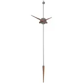 Nomon Punto Y Coma Wall Clock T - Graphite Steel Finish Walnut
