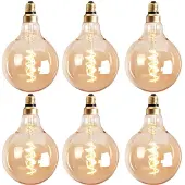 Livin24 Lichtbron LED bol Ø12,5 cm (set van 6) gold