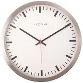 Nextime | Wandklok Stripe glas wit 26x26 cm wandklokken | NADUVI