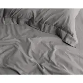 Primaviera Deluxe Topper Hoeslaken Satin Grey Satijn-140 x 200 cm