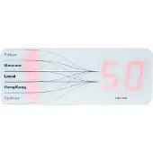 Karlsson Wandklok Five Cities LED - Witte behuizing - 40x15x3cm