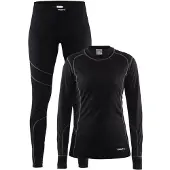 Craft Baselayerset Women Black Granite-L