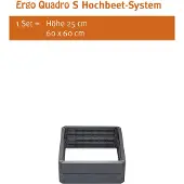 Graf GARANTIA ERGO QUADRO L verhoogd tuinbed Stone 4 panelen incl. verbinders