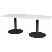 Schaffenburg Vergadertafel - Linesto 200x100 tonv. grijs - zwart frame