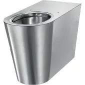 Delabie WC 700 P staand toevoer horizont RVS 304 mat