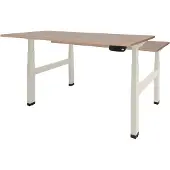 Schaffenburg Dextro Plus Duo Zit-sta-bureau Rechthoekig Kersen H-Frame 1.400 (B) x 800 (D) x 645 (H) mm Melamine