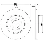 Hella 8DD 355 127-601 Remschijf