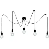 Lucide hanglamp Fix zwart 5x60W