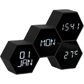 Karlsson Wekker Six In The Mix Rubberized Black 17,5 x 12 cm