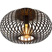 Lucide MANUELA - Plafonnière (Plafondlamp) - Ø 39,5 cm - 1xE27 - Zwart