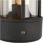 Lucide LORI - Wandlamp Binnen/Buiten - Ø 12 cm - 1xE27 - IP44 - Dag/nacht sensor - Antraciet