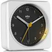 Braun BC03WB - Wekker - Analoog - Wit - Zwart