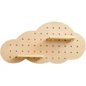 Furniteam Pegboard Cloud | hout naturel 45x10x23x10 cm wandplanken en -haken | NADUVI