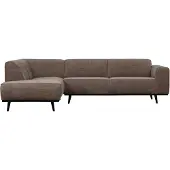 Bepurehome WOOOD Statement Hoekbank Links - Rib - Taupe