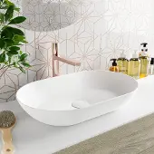 Mondiaz Onni Solid Surface waskom 55x35cm talc