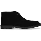 Manfield Zwarte suède desert boots | Maat 43