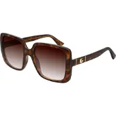 Gucci Vierkante Dames Donker Havana Bruin Gradient GG0632S