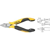 Wiha Zijkniptang Professional ESD brede, spitse kop met facet | 115mm/4 12" - 26816