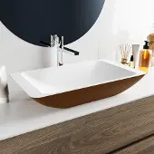 Mondiaz Topi Solid Surface waskom 60x35cm rust / talc
