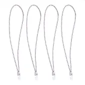 Pricenet Zeilbinder met nylonhaken, 4 stuks in zak, 55cm, wit