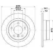 Hella 8DD 355 120-231 Remschijf