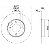 Hella 8DD 355 100-051 Remschijf