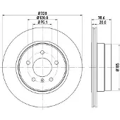 Hella 8DD 355 114-001 Remschijf
