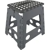 Proplus Opstapje - 40 cm - Caravantrapje - Krukje - Anti Slip - Inklapbare kruk - Trapje - Kampeerstoel - Caravan accessoires - Draagbaar - Kunststof - Grijs