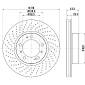 Hella 8DD 355 127-501 Remschijf