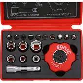 Sonic Dop en bitdopset 1/4", met schotelratel 19-dlg.