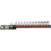 Sonic Doppenset 1/4", 12-kant 12-dlg. op rail