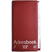 Verhaak Adresboek 22 X 12,5 Cm Papier/alu Rood 19 Vellen