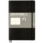 Leuchtturm Black, Softcover, Paperback (B6+), 123 p., plain