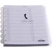 Atoma A41656 Telefoonregister wit Gelijnd 8-gaats A5 22 vellen