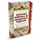 Peter Pauper Press Internet & Password Logbook - Old World - met elastieksluiting - 11x15 cm