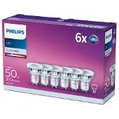 Philips LED Spot PAR16 GU10 Helder - 4.6W 390lm 4000K - Neutraalwit - Vervangt 50W - 6 stuks