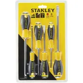 Stanley Essential Serie - Schroevendraaierset - 6 Stuks - Chroom-Vanadium Staal - Ergonomische Handgreep