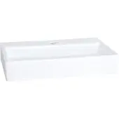 Differnz keramisch fontein 38x7x24cm 1 kraangat wit