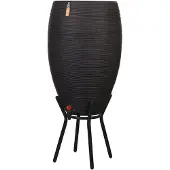 Capi Europe Capi Nature Rib Regenton Zwart 130 liter met Plantenbak