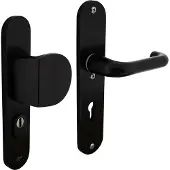 Intersteel Veiligheidsbeslag SKG3 greep/kruk PC72mm met kerntrekbeveiliging - aluminium/zwart