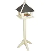 Esschert Design Voederhuisje Deluxe - Wit - op voet - - CF55W - Vogelvoederhuisje voor Vogels