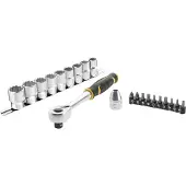 Stanley Black & Decker Deutschland Stanley Gereedschapset met 1/2" ratel, doppen en bits
