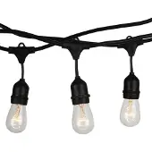 V-TAC VT-713 E27 LED-buizen String Lights - WP - Socket - Zwart - IP54 - Modelnr: - VT-713