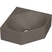 Ink Matrix Hoekfontein 27x27cm Quartz - Zonder Kraangat - Beton - 8718835126872 - Vijfhoekig - Wastafels, Fonteinen, Hoekfonteinen