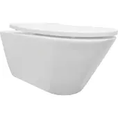 Mueller Filo randloos toilet met zitting mat wit