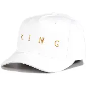 King apparel Tennyson Gold Curve Peak cap - White