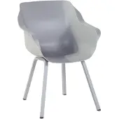 Hartman tuinmeubelen Stoel Element Armchair zitting 'misty grey' frame 'misty grey' (1 stuk) Hartman